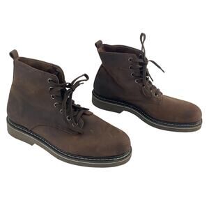 Golden Fox Brown Leather Lace-Up Boondocker Boots Women’s Size 6.5 Preowned